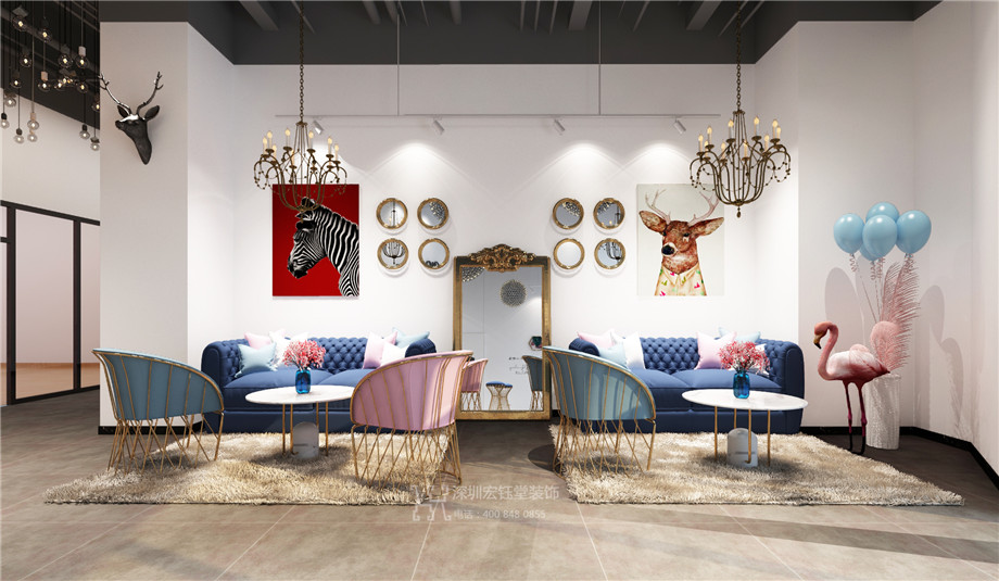 宏鈺堂舞蹈培訓(xùn)案例-美特舞蹈塑形空間設(shè)計施工方案-休閑區(qū)效果圖