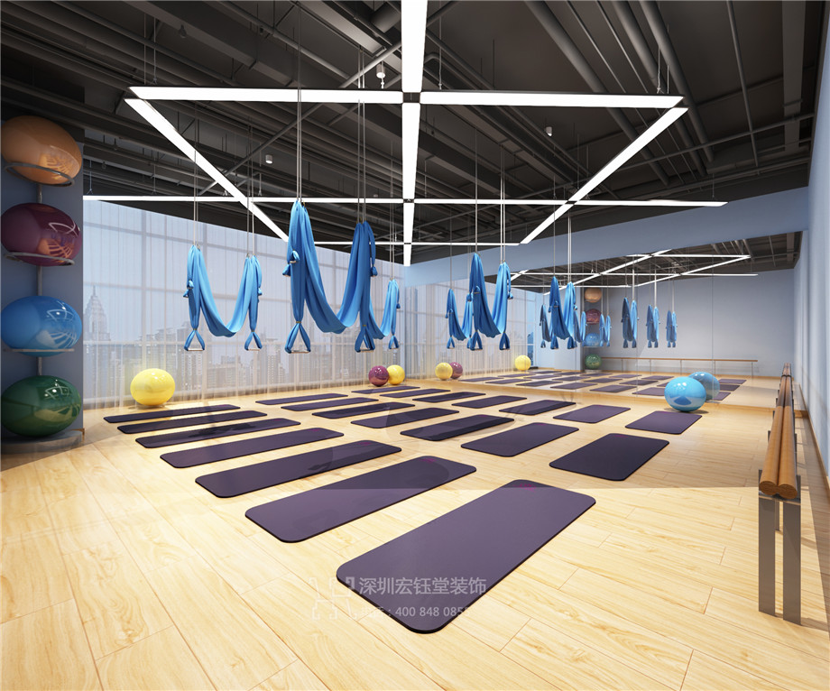 宏鈺堂舞蹈培訓(xùn)案例-美特舞蹈塑形空間設(shè)計施工方案-舞蹈教室效果圖