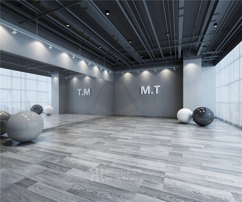 宏鈺堂舞蹈培訓(xùn)案例-美特舞蹈塑形空間設(shè)計施工方案-舞蹈教室效果圖