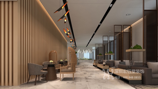 鄭州康橋地產一號院現代中式售樓部洽談區裝修設計效果圖 鄭州康橋地產一號院現代中式售樓部洽談區裝修設計效果圖