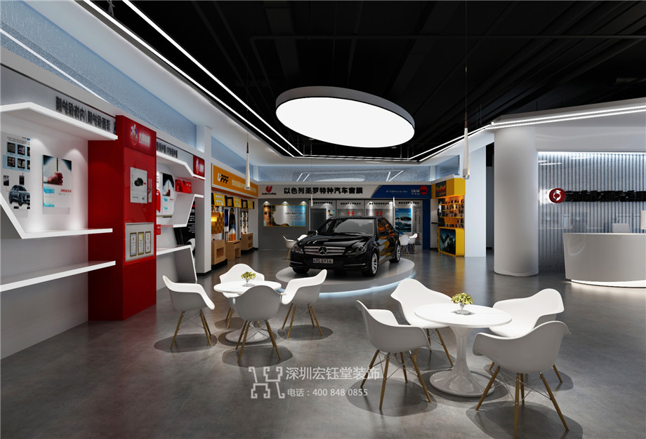 河南億通汽車用品有限公司獨棟辦公樓裝修設計方案-汽車用品展廳效果圖 河南億通汽車用品有限公司獨棟辦公樓裝修設計方案-汽車用品展廳效果圖