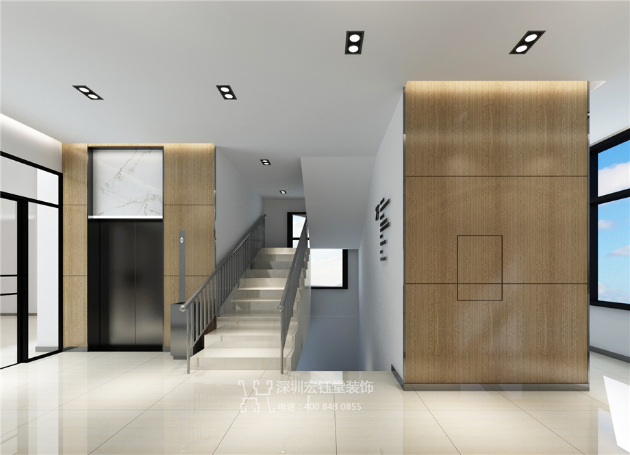 河南億通汽車用品有限公司獨棟辦公樓裝修設計方案-電梯廳效果圖 河南億通汽車用品有限公司獨棟辦公樓裝修設計方案-電梯廳效果圖