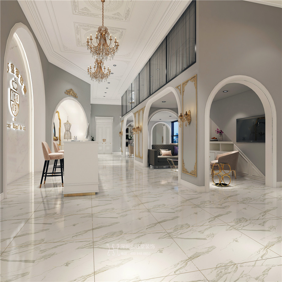 芭莎皇家芭蕾舞蹈培訓學校設計方案-前廳效果圖-鄭州舞蹈培訓設計案例 芭莎皇家芭蕾舞蹈培訓學校設計方案-前廳效果圖-鄭州舞蹈培訓設計案例