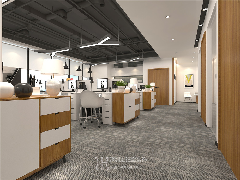 鄭州辦公室裝修設(shè)計案例-恒天明澤公司開敞辦公區(qū)效果圖 鄭州辦公室裝修設(shè)計案例-恒天明澤公司開敞辦公區(qū)效果圖