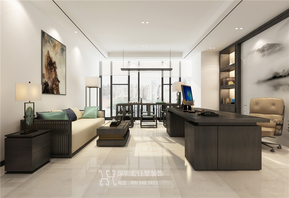 河南文化國際旅行社總經理辦公室裝修設計圖 河南文化國際旅行社總經理辦公室裝修設計圖