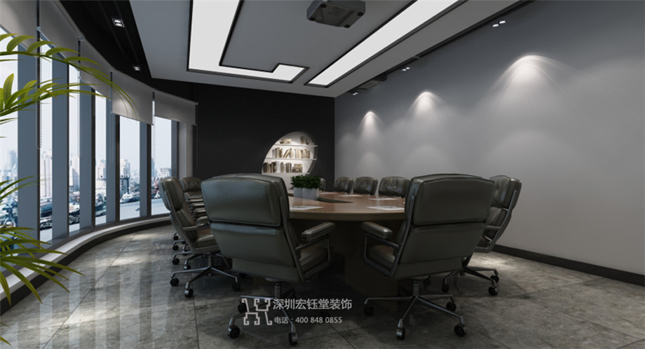 河南城之光照明工程有限公司企業辦公室會議室裝修設計案例