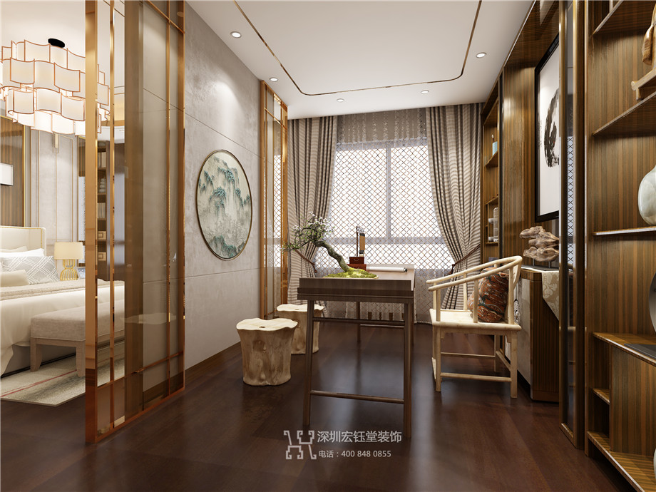 濮陽江南里現(xiàn)代中式別墅樣板間茶室裝修設(shè)計方案 濮陽江南里現(xiàn)代中式別墅樣板間茶室裝修設(shè)計方案