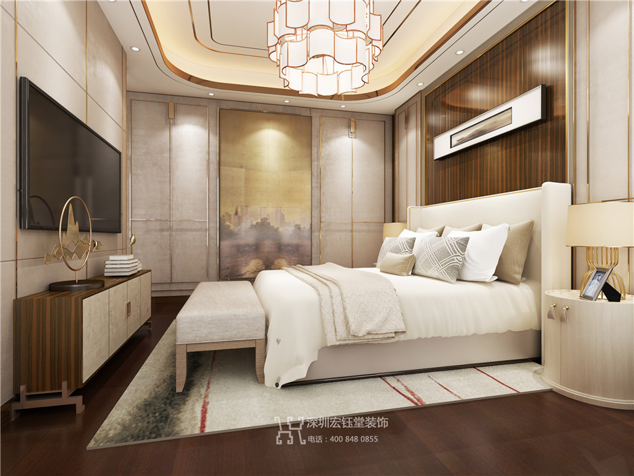 濮陽江南里現(xiàn)代中式別墅樣板間臥室裝修設(shè)計方案 濮陽江南里現(xiàn)代中式別墅樣板間臥室裝修設(shè)計方案