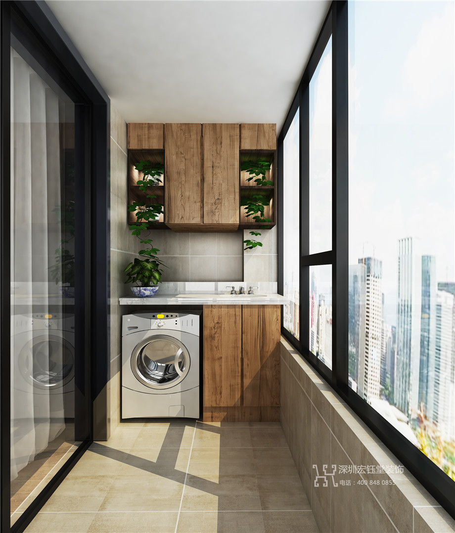 鄭州九龍國(guó)際簡(jiǎn)約樣板間裝修案例-87平B4戶型-陽(yáng)臺(tái)裝修效果 鄭州九龍國(guó)際簡(jiǎn)約樣板間裝修案例-87平B4戶型-陽(yáng)臺(tái)裝修效果