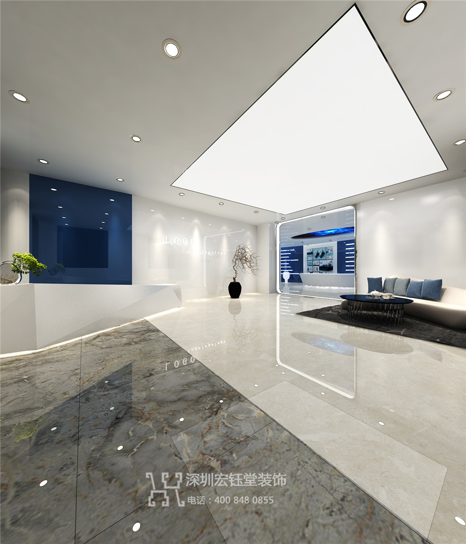 河南鼎力電力公司辦公室展廳裝修設計方案