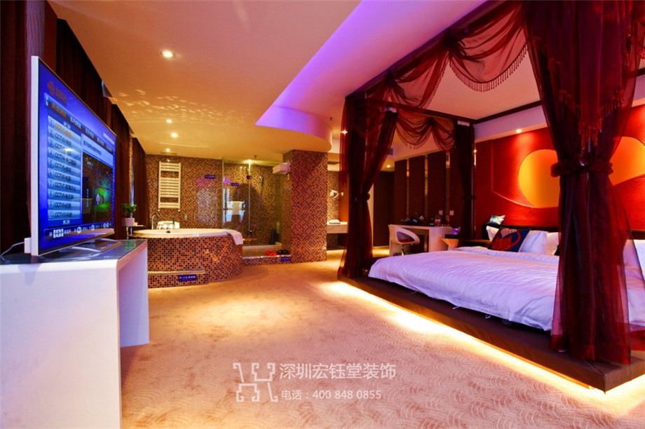 鄭州山楂樹情侶主題酒店裝修設計案例 鄭州山楂樹情侶主題酒店裝修設計案例