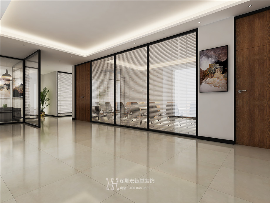 鄭州企業公園地產公司辦公室裝修設計案例