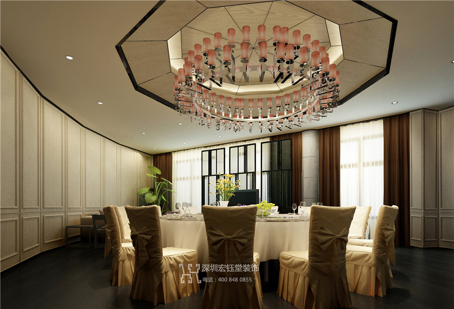 鄭州新浙商精品商務酒店餐廳包房裝修設計效果圖