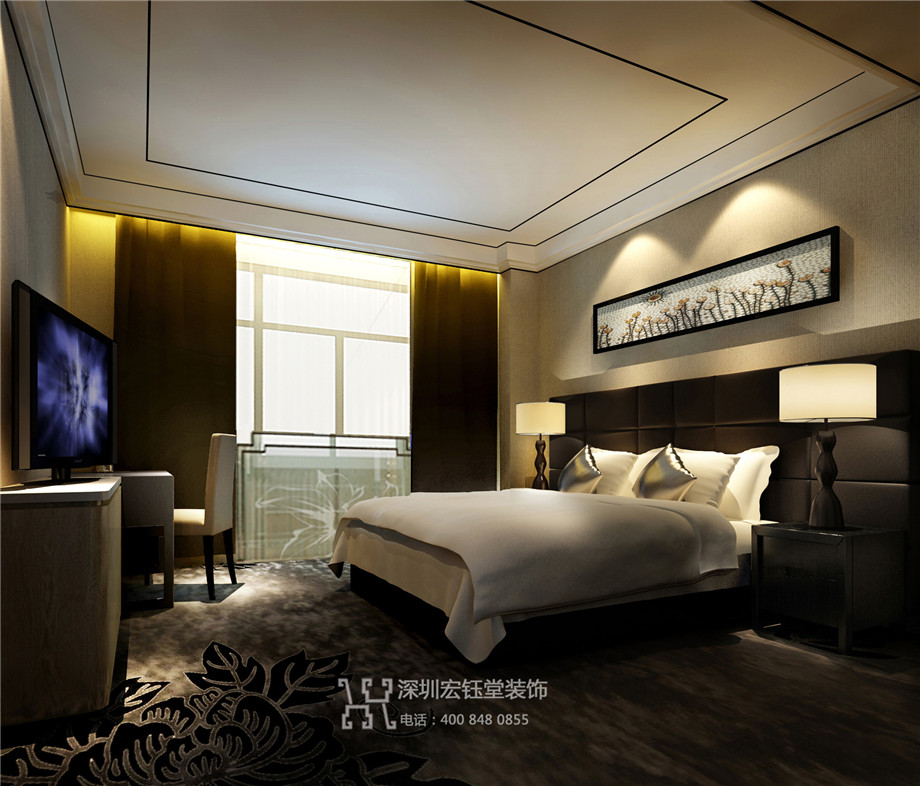 開封東方豪庭精品商務酒店大床房裝修設計方案 開封東方豪庭精品商務酒店大床房裝修設計方案