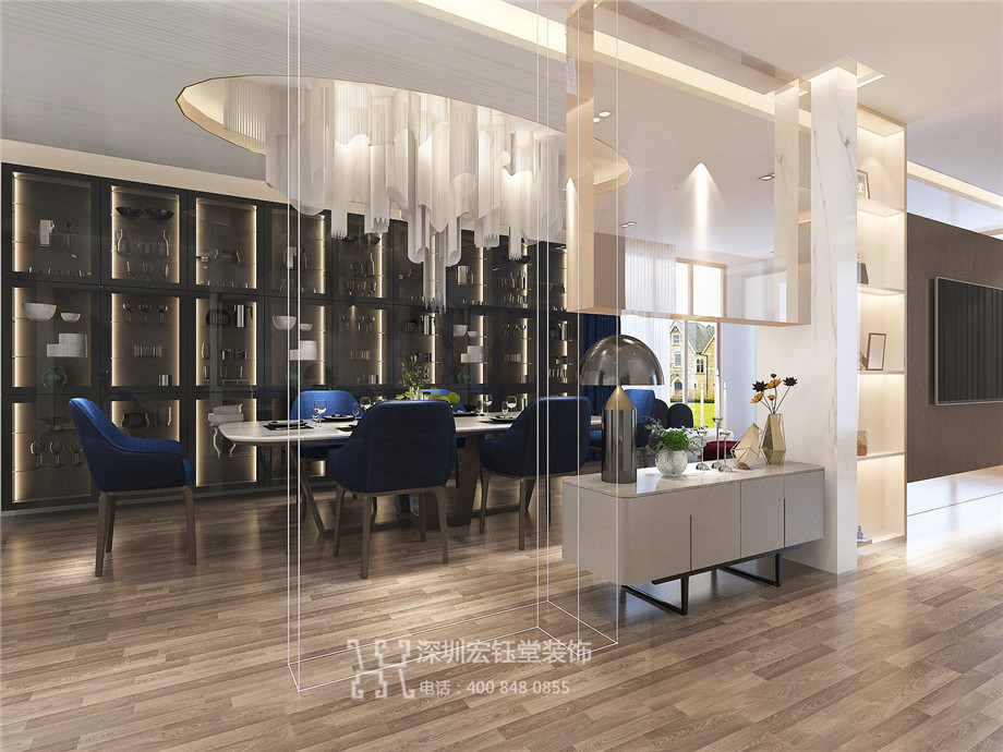 洛陽建業桂園陳公館三層獨棟別墅餐廳裝修設計效果圖 洛陽建業桂園陳公館三層獨棟別墅餐廳裝修設計效果圖