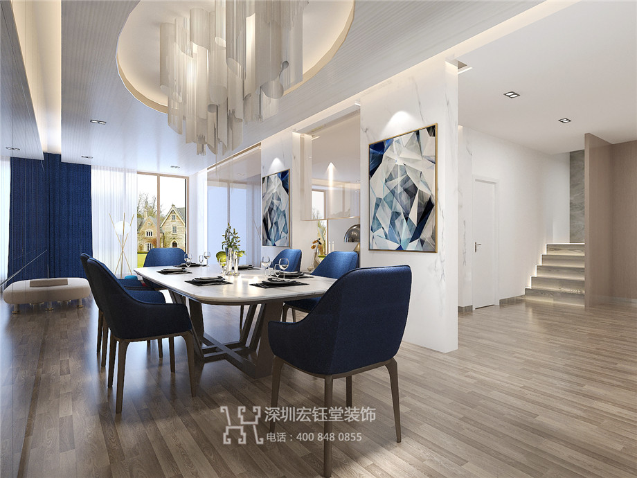 洛陽建業桂園陳公館三層獨棟別墅餐廳裝修設計方案 洛陽建業桂園陳公館三層獨棟別墅餐廳裝修設計方案