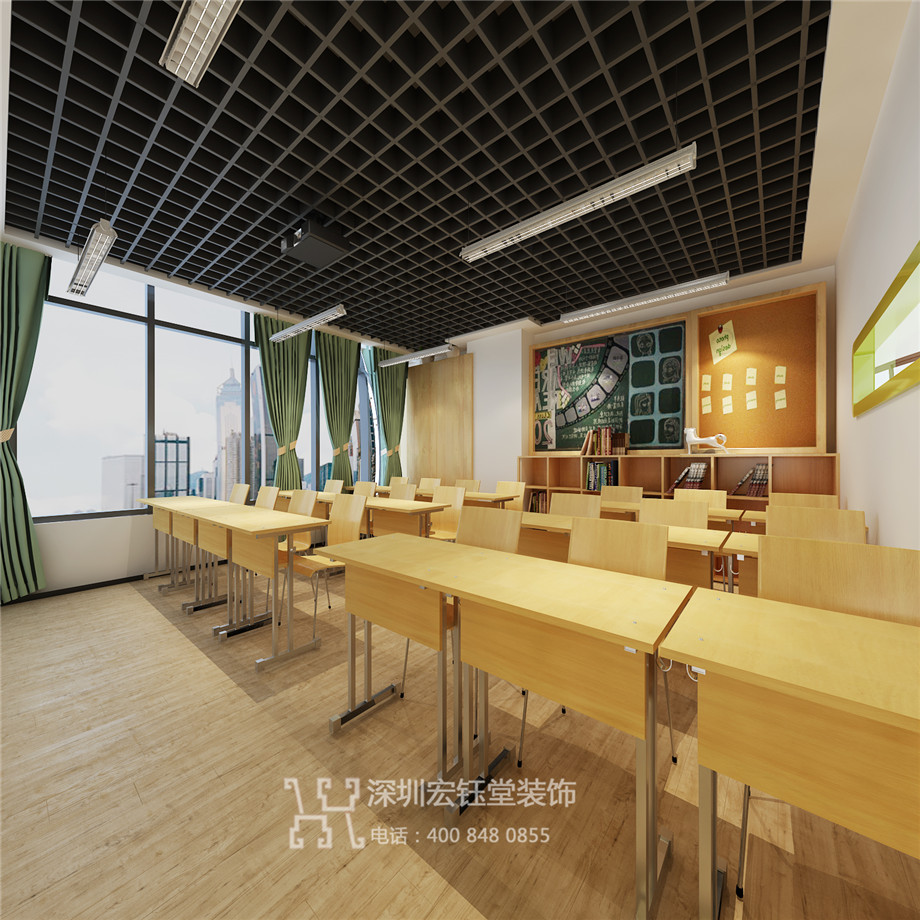鄭州俐文教育培訓機構教室裝修設計效果圖 鄭州俐文教育培訓機構教室裝修設計效果圖