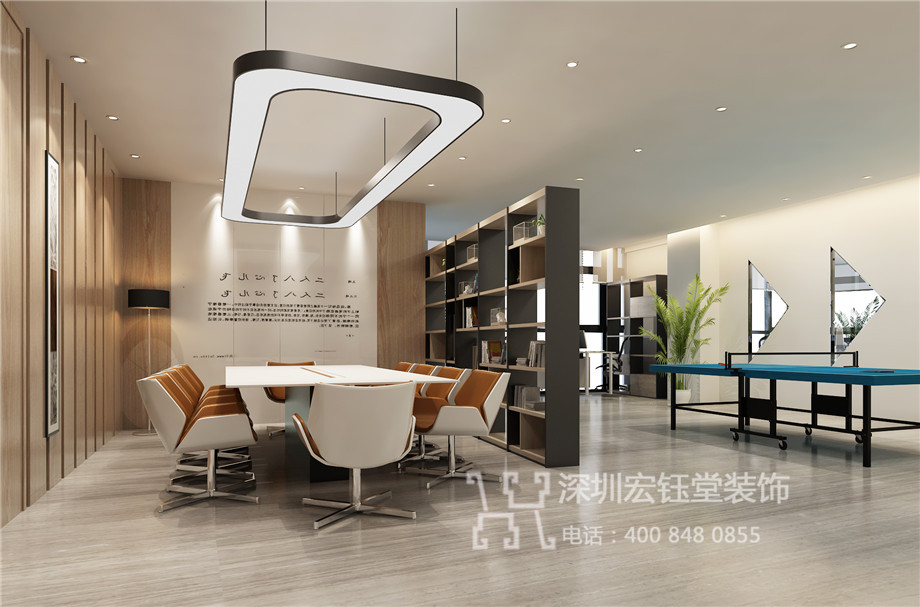 鄭州辦公室裝修設計-河南凸凹房地產(chǎn)-會議室設計效果圖