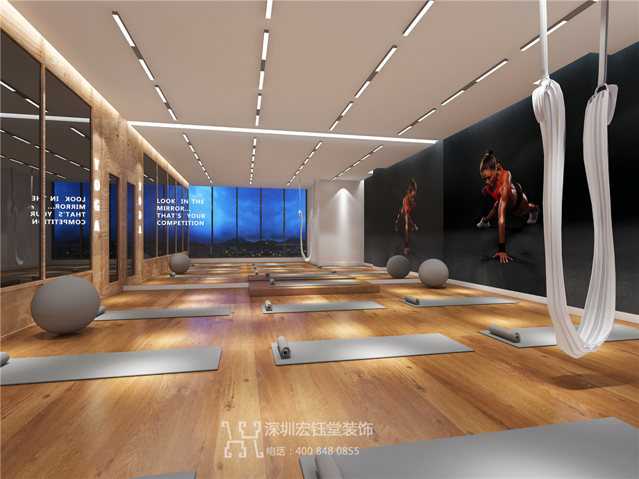 鄭州中奧時尚健身房裝修設計案例效果圖
