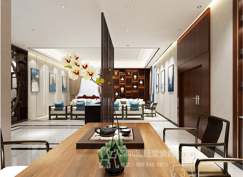 鄭州新中式董事長(zhǎng)辦公室接待室設(shè)計(jì)效果圖 鄭州新中式董事長(zhǎng)辦公室接待室設(shè)計(jì)效果圖