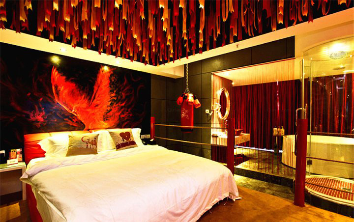 鄭州山楂樹連鎖情侶主題酒店客房裝修設計實景圖 鄭州山楂樹連鎖情侶主題酒店客房裝修設計實景圖