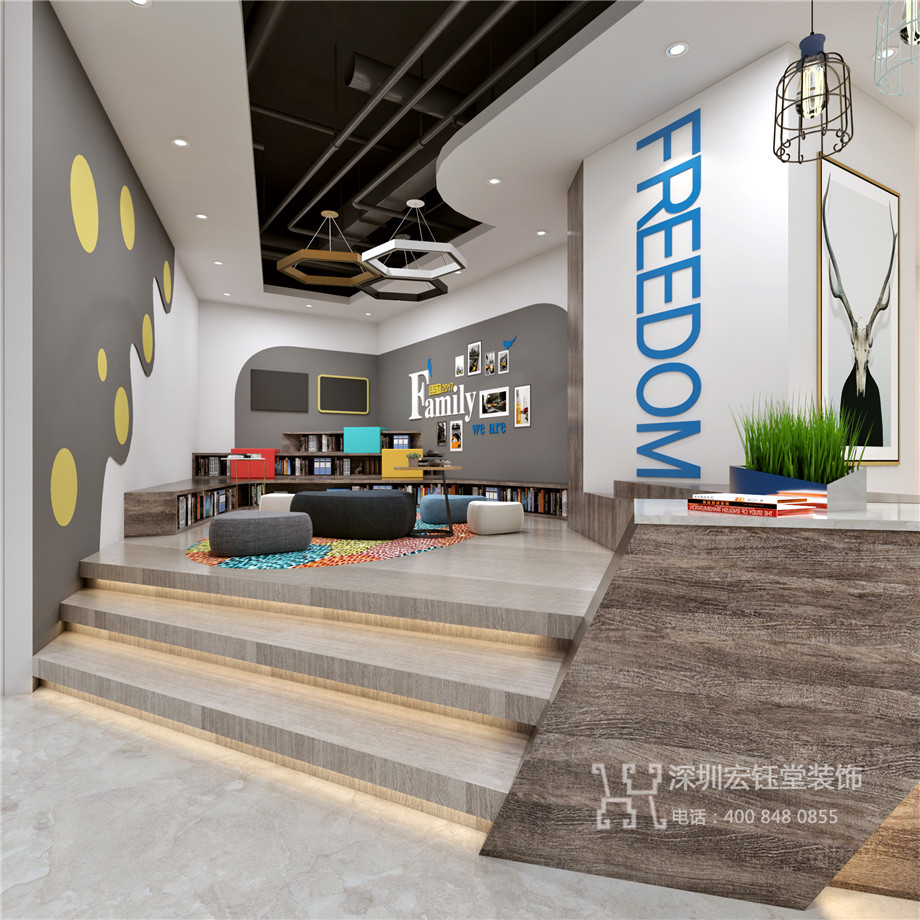 鄭州時尚前衛的孚瑞德姆教育培訓機構裝修設計方案 鄭州時尚前衛的孚瑞德姆教育培訓機構裝修設計方案