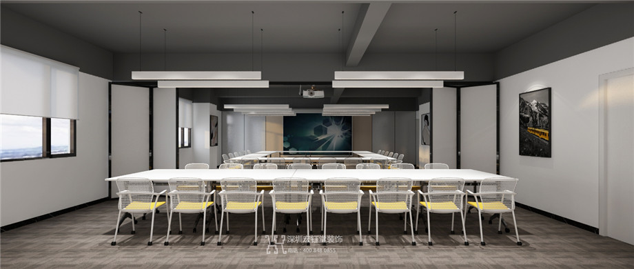 鄭州合之潤傳媒公司辦公室裝修設計圖