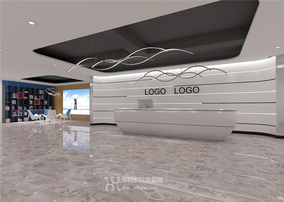 河南合之潤傳媒公司3000平辦公室裝修設計方案