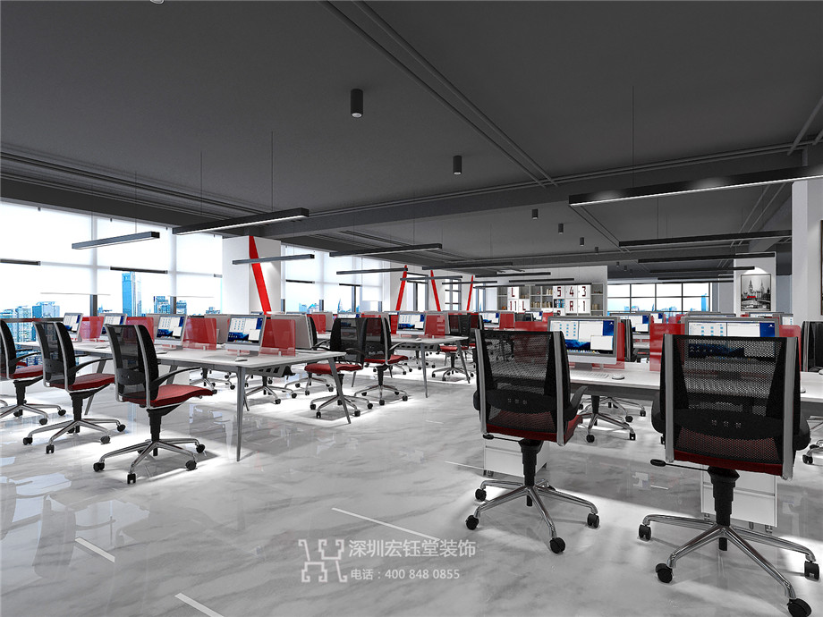 河南合之潤傳媒公司3000平辦公室裝修設計方案