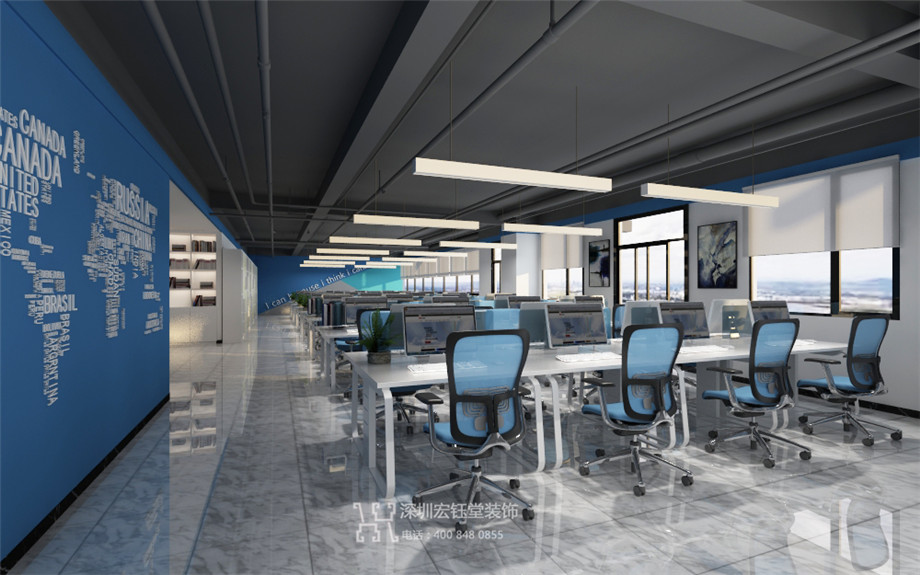 河南合之潤傳媒公司3000平辦公室裝修案例