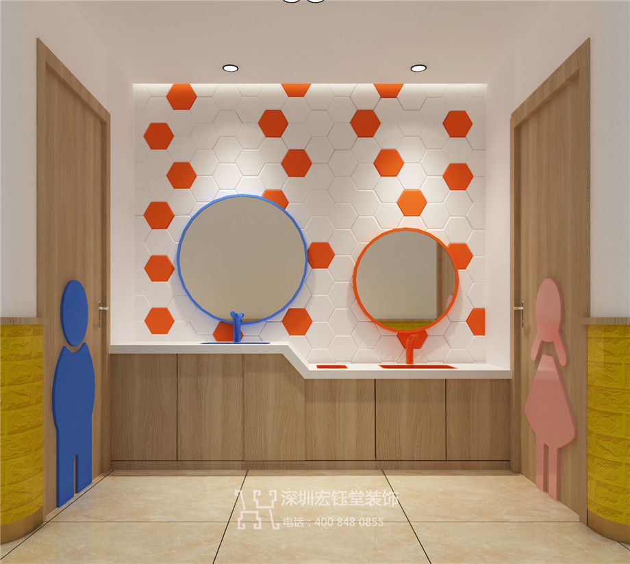 鄭州連鎖少兒藝術培訓學校衛生間裝修設計方案 鄭州連鎖少兒藝術培訓學校衛生間裝修設計方案