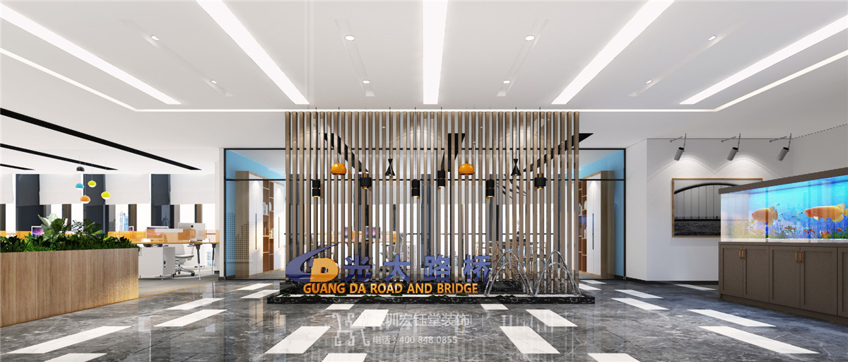 河南光大路橋工程公司辦公室前臺背景墻設(shè)計方案 河南光大路橋工程公司辦公室前臺背景墻設(shè)計方案