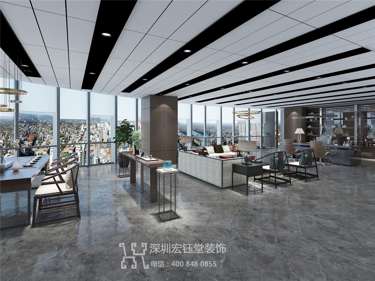 新中式混搭風董事長辦公室裝修設(shè)計方案 新中式混搭風董事長辦公室裝修設(shè)計方案