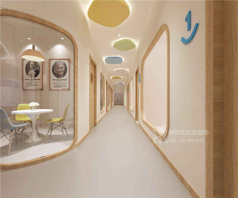 鄭州愛慧全腦教育培訓機構裝修設計方案效果圖