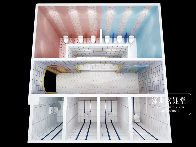 鄭州維貝尼連鎖早教衛生間裝修設計效果圖 鄭州維貝尼連鎖早教衛生間裝修設計效果圖