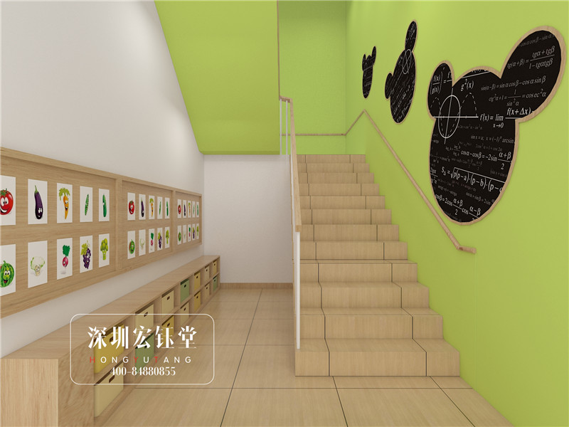 鄭州白沙星光貝迪幼兒園樓梯走廊裝修設計方案 鄭州白沙星光貝迪幼兒園樓梯走廊裝修設計方案