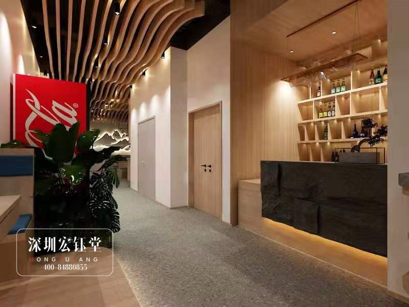 鄭州外婆印象餐廳吧臺裝修設計圖