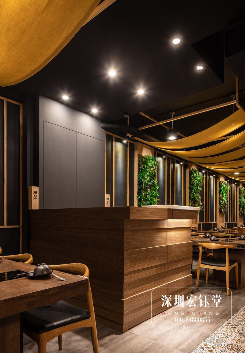 海味日式禪風火鍋店裝修設計方案