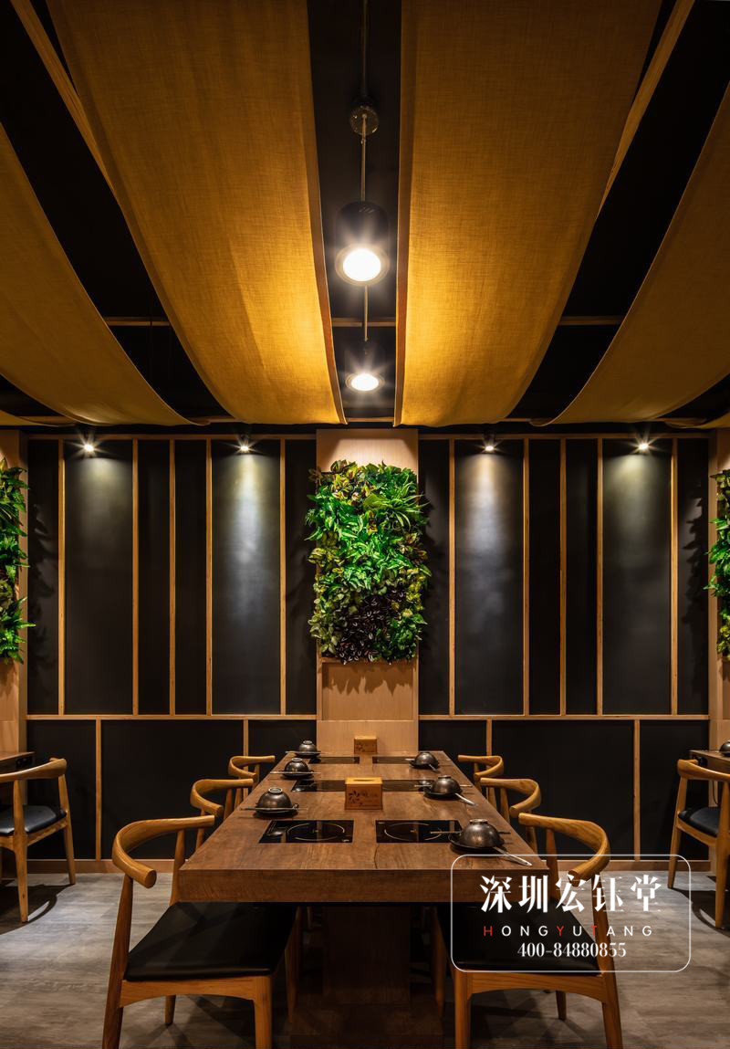 海味日式禪風火鍋店裝修設計方案