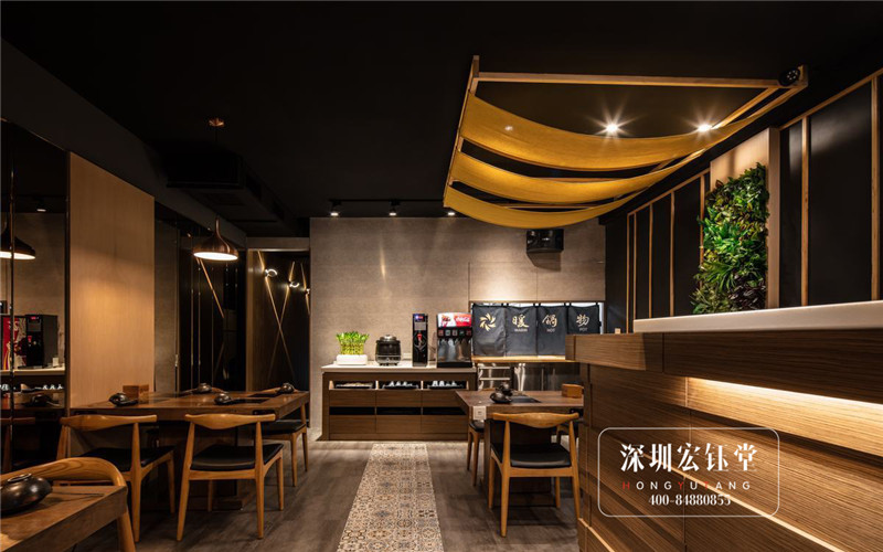海味日式禪風火鍋店裝修設計方案