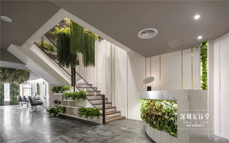 都市綠色花園主題美發(fā)沙龍會所裝修案例-鄭州宏鈺堂美發(fā)店裝修公司 都市綠色花園主題美發(fā)沙龍會所裝修案例-鄭州宏鈺堂美發(fā)店裝修公司