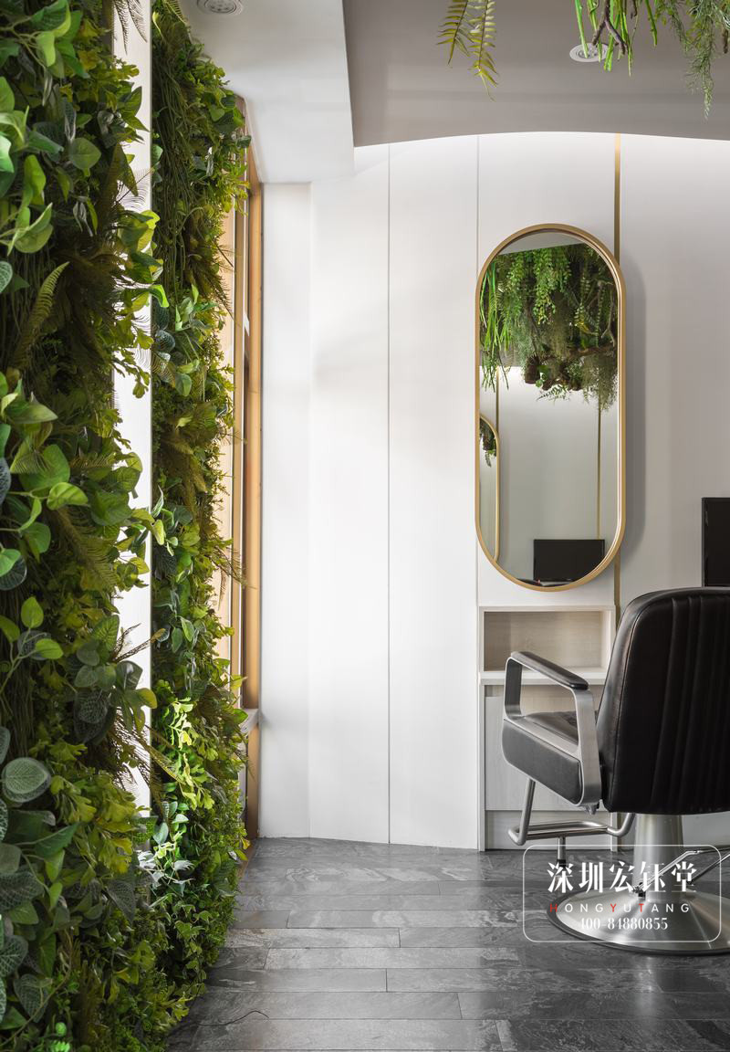 都市綠色花園主題美發(fā)沙龍會所裝修案例-鄭州宏鈺堂美發(fā)店裝修公司 都市綠色花園主題美發(fā)沙龍會所裝修案例-鄭州宏鈺堂美發(fā)店裝修公司
