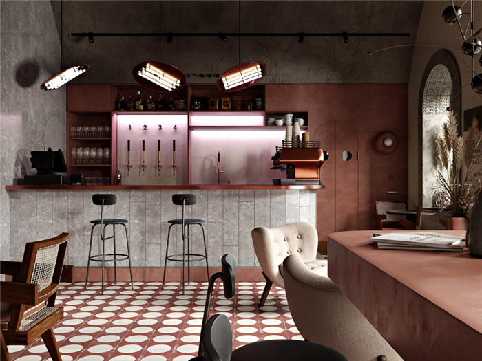 復古工業風餐廳酒吧裝修設計案例