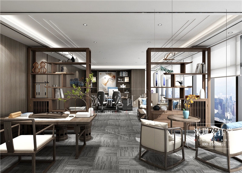 信安世紀董事長室裝修效果圖