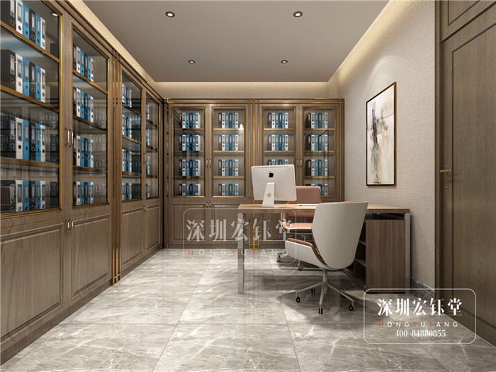 鄭州華融地產新中式辦公室檔案室裝修設計效果圖 鄭州華融地產新中式辦公室檔案室裝修設計效果圖