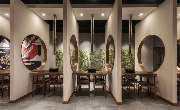 日式烤肉店裝修    故里烤肉燒烤餐廳卡座區裝修設計實景圖