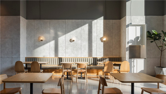 鄭州餐廳裝修公司分享易間咖啡簡餐卡座區裝修設計方案 鄭州餐廳裝修公司分享易間咖啡簡餐卡座區裝修設計方案