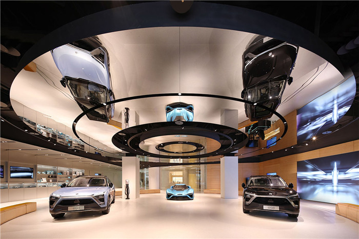 鄭州展廳裝修公司分享蔚來汽車用戶體驗中心裝修設計案例 鄭州展廳裝修公司分享蔚來汽車用戶體驗中心裝修設計案例