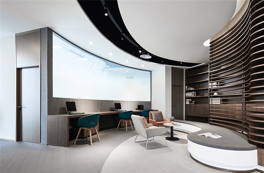 物流公司共享理念現代時尚辦公室洽談區裝修案例