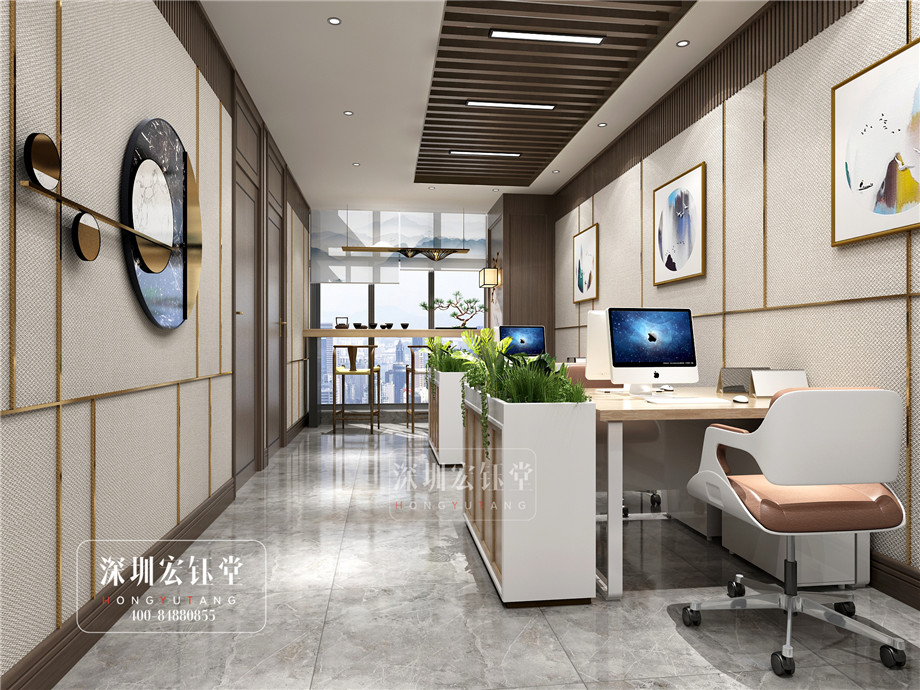 鄭州華融金融中心中式辦公室辦公區裝修效果圖 鄭州華融金融中心中式辦公室辦公區裝修效果圖